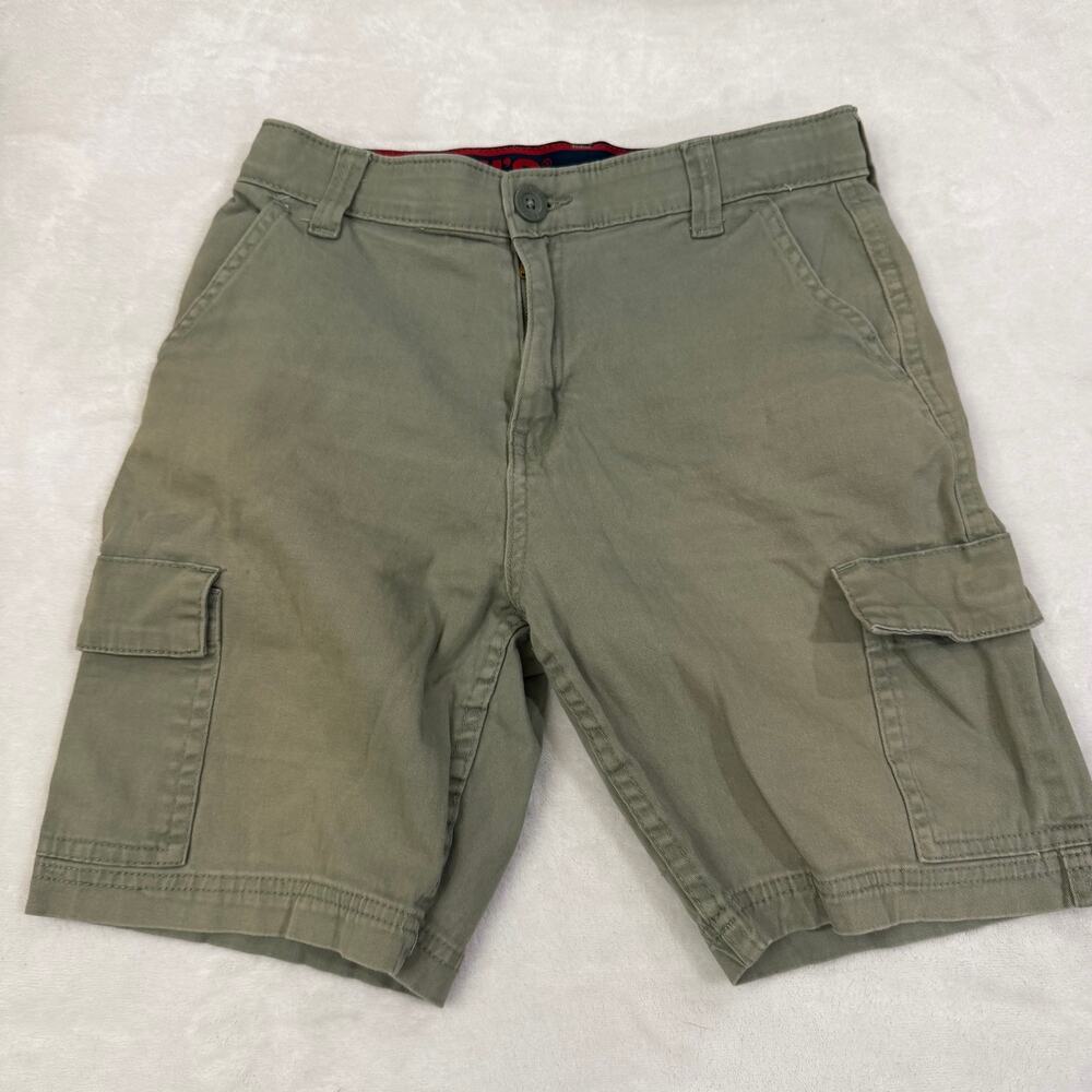 Levi's Boys Size 14 Cargo Shorts Olive Green Adjustable Waist